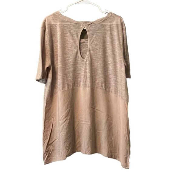 UMGEE Embroidered Floral Top Size Medium Beige/Tan Peasant Boho Festival Cottage - Picture 2 of 9